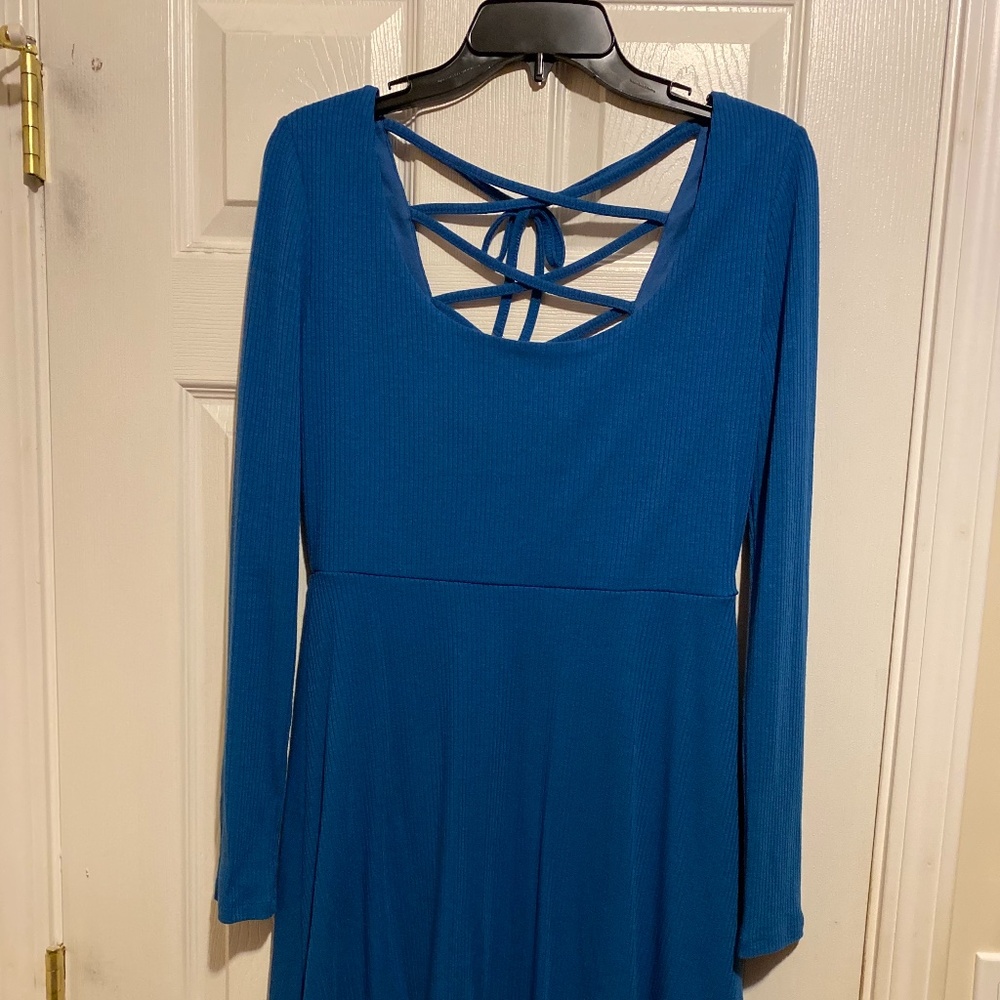 Long Sleeve blue Bongo Dress